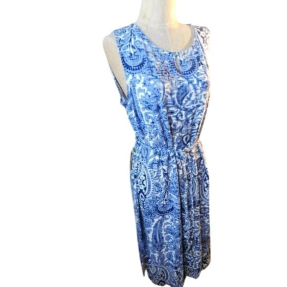 Chico's Size L Large (2) Boho STRETCH Knit Belted Dress NWT - Picture 3 of 4